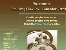 Tablet Screenshot of enduringclassicslabradors.com